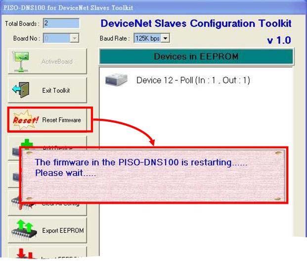And find the quick start demo at C:\ICPDAS\PISO-DNS100\Demo\QuickStart Demo\Project1.exe.