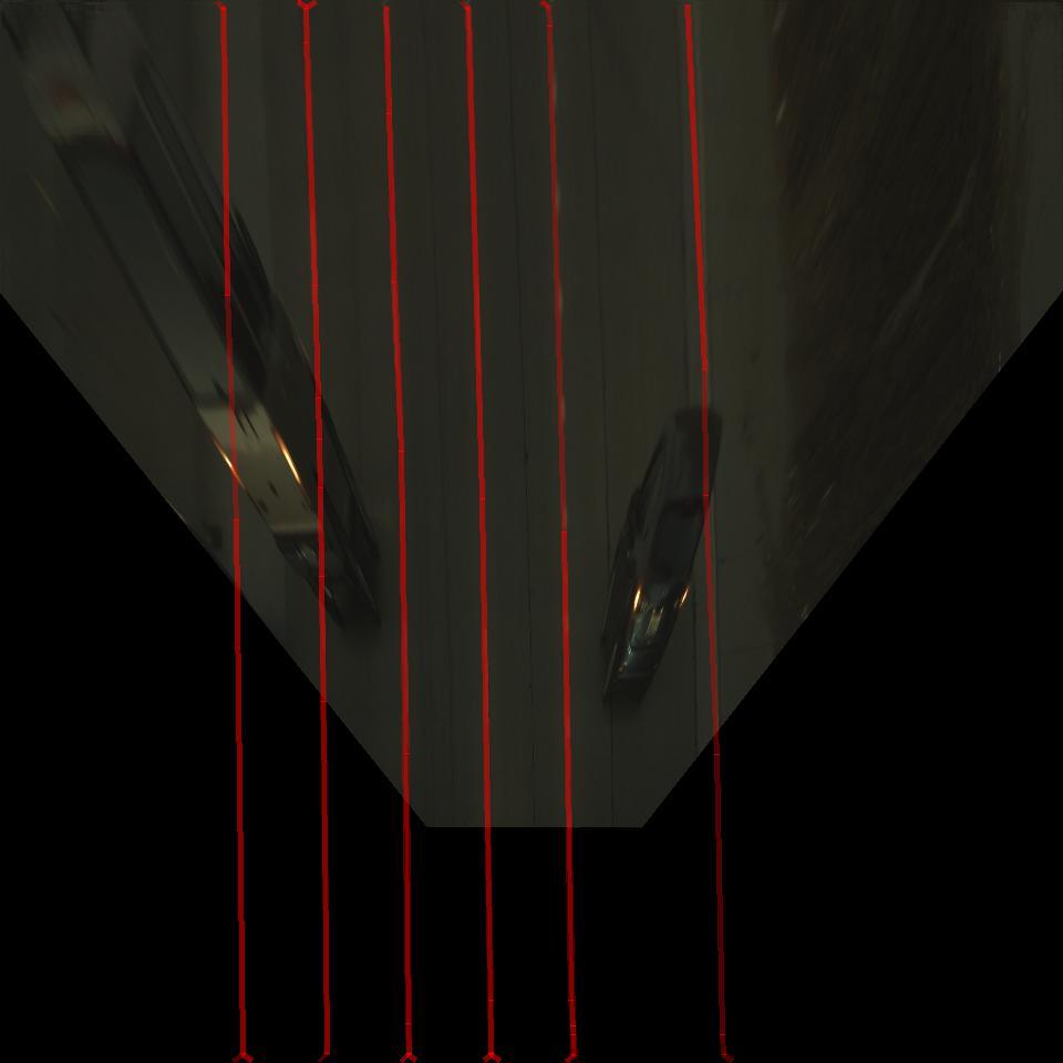 vehicles can occlude the lane markings (rows