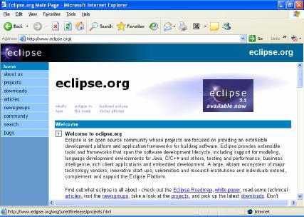 1.4 Installing Eclipse Eclipse can be downloaded from the Eclipse website: www.eclipse.org.