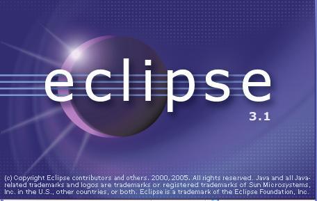 Double-click on the eclipse.exe file to start Eclipse. The Eclipse logo is displayed briefly.