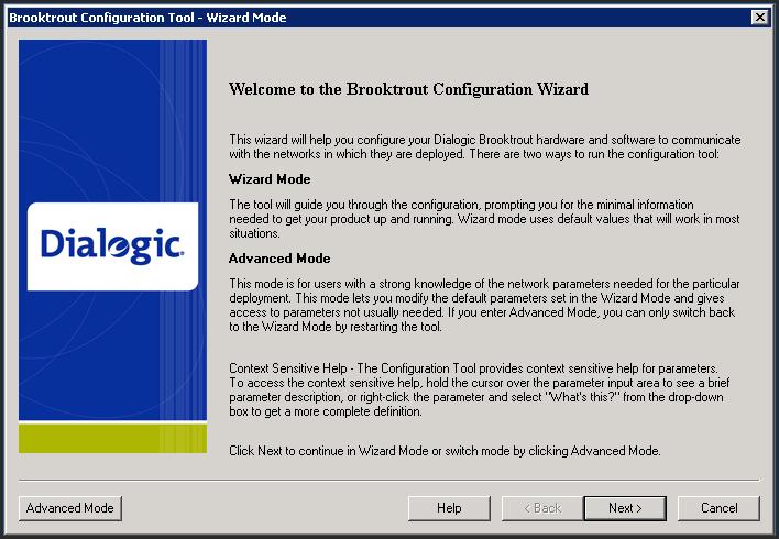 7.1. Launch Brooktrout Configuration Tool Navigate to the path of the Brooktrout configuration tool (configtool.