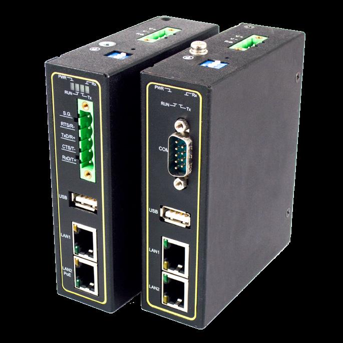 SE5901 (SDK) Series 1-Port Industrial Ethernet to Serial Embedded Computer FEATURED HIGHLIGHTS Ideal for IoT and IIoT applications; supports Node-RED and dashboard Wide -40 C~85 C temperature range