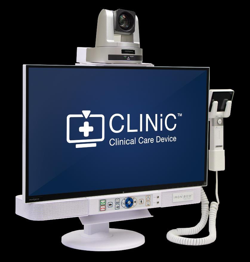 Introduction The CLINiC family of products from Iron Bow Healthcare Solutions consists of purposebuilt telehealth video and consultation devices that enables the delivery of clinical healthcare at a