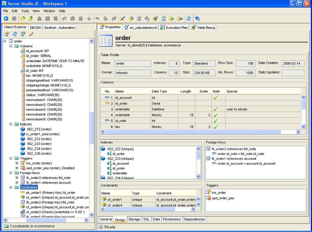 Server Studio Database Development & Administration Table Manager Interactively create new, or edit existing tables and views.