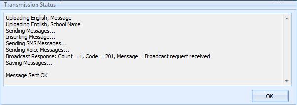 OK: This will confirm the message details and proceed adding in the message details. Cancel: This will cancel the new message window.