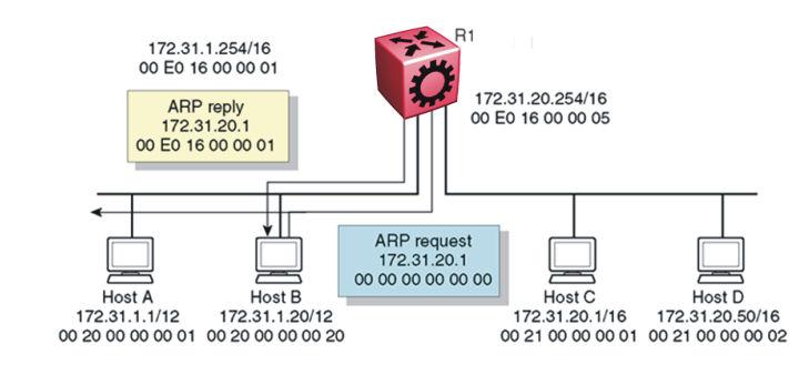 Reverse Address Resolution Protocol Figure 9: Proxy ARP operation Loop detection To prevent cases of ARP looping, configure the ARP loop detection flag to detect this situation.