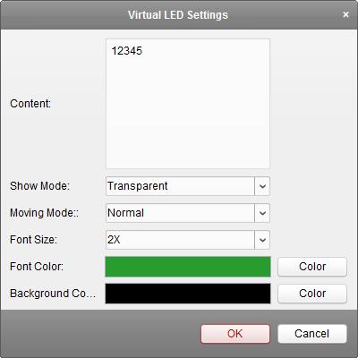 becomes directional arrow. 5. Right-click the virtual LED in the panel and select Virtual LED Settings to set the parameters for it.