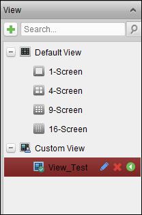 The new view is of 4-Screen mode by default. 5. Optionally, click the icon in live view toolbar and select the screen layout mode for the new view. 6.