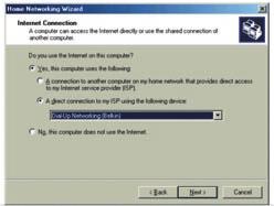 Software Internet Connection Sharing with Multiple PCs 3. The following screen will appear.
