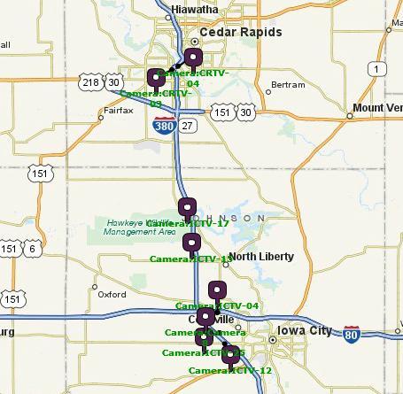 Incident Detection Cedar Rapids - Rural Deployment 7 cameras