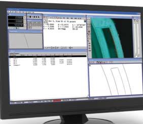 Essential measurement data, with graphics-based part view construction is displayed alongside the high