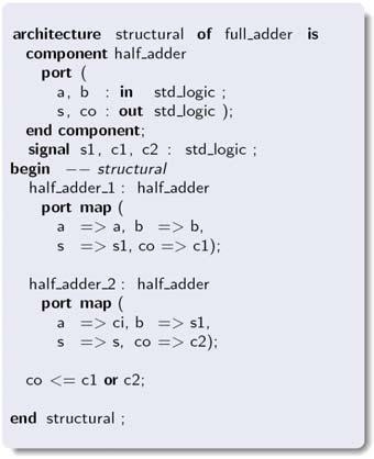 Divide and Conquer. 5/51 VHDL Structural Description In VHDL this hierarchical approach is handled through the use of a component construct.
