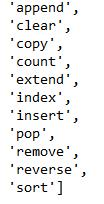 List functions Try dir(list_1) Like strings, lists have a number of built-in functions Let s