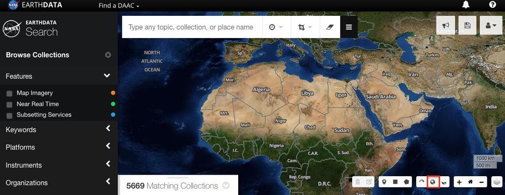 Step 3: Click on the Geographic View (middle icon outlined