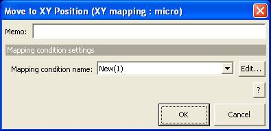 1.1 Setting the condition of Move to XY Position (XY mapping : micro) Part 1 How to set Part conditions In this chapter, how to set the XY mapping Parts conditions for microanalysis (Move to XY