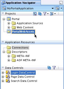 Step 1: Create a Custom WebCenter Portal Application 10. Return to the folders of your portal application in Application Navigator.