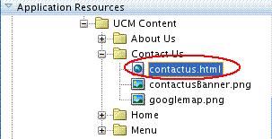 Figure 7 10 The contactus.html File Selected in the Contact Us Folder 16.