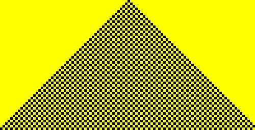 You should save the image to a file called RandomWalk.png. 3.3 Part 3: Draw the output of a cellular automata Create a 500 by 255 canvas.