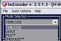 timecode). FILE and SCHEDULED don't work with current software version.