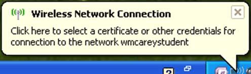 CAREYAIR WIRELESS CONFIGURATION 5. The Wireless Network Connection Properties window appears. Choose the Wireless Networks tab. 6. In the Preferred Networks area, click the Add button. 7.