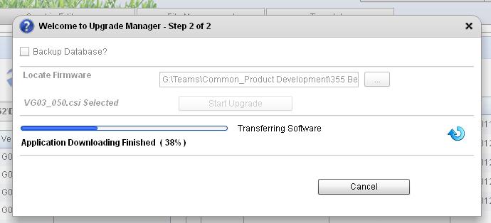 - Disclaimer click OK to Proceed Transferring Software Progress bar shows percentage