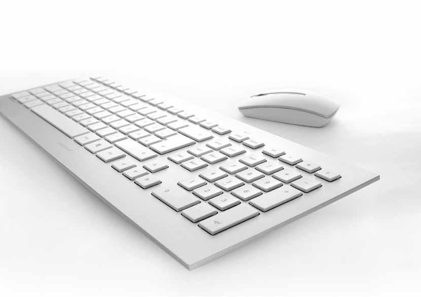 CHERRY DW 8000 Wireless Desktop Top quality, purist designer desktop set Ultra-flat wireless keyboard