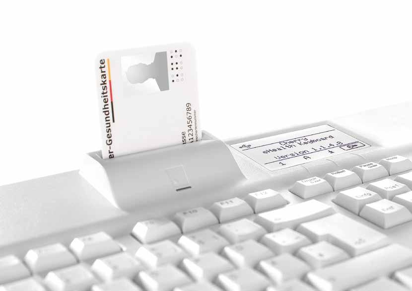 We are the only manufacturer that enables the new German health insurance cards to be read directly in a keyboard.