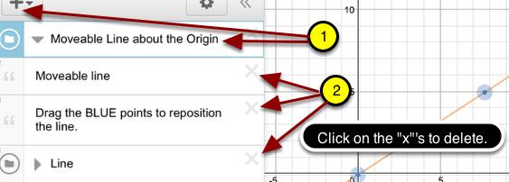 Create a Moveable Line Using a Moveable Point EXPLORE: In the example below: Drag the BLUE points. Drag along the line. Drag the grid.