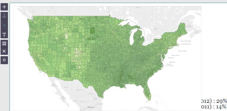 8) Click on Uploads and Drag the Obesity by County