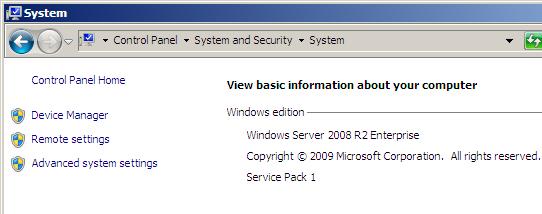 6. Setup for Solving Problems Windows Server 2008 R2 Follow the procedure below to specify the memory dump settings. 1. Select Control Panel from the Start menu. The Control Panel window appears. 2. Click System and Security on the Control Panel window.