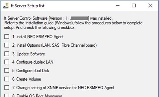 3. Setting Up Windows Server 2016 36. When ft Server Setup list appears, confirm the list items. Provide setup for the item which is unchecked.