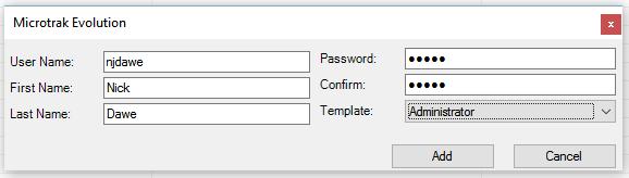 ADD USER To add a user, click on the Add User link in the navigation window.