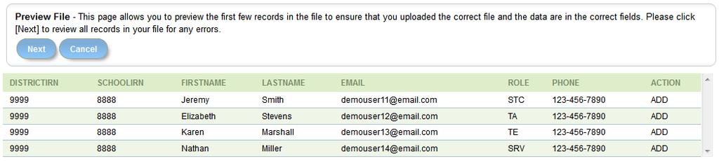 Uploading the User File OAKS Online 2014 2015 This section outlines the steps required to upload the user file.