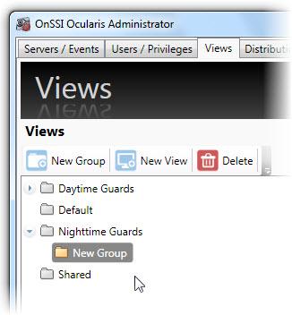 Ocularis Administrator User Manual Ocularis Administrator Views may be created for an individual user group or they may be shared across user groups.