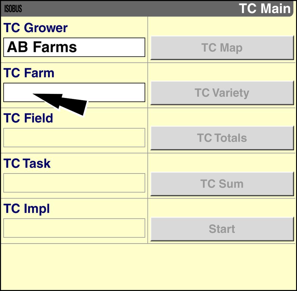 3 - OPERATION Press the desired grower name in the list. RAIL15DSP1764BA 7 The TC Farm window becomes active.