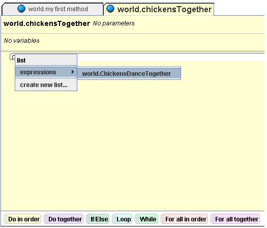 Add another item, and set it to Chicken2, and so on, until all of the chickens through Chicken6 are on the list. Then click OK.