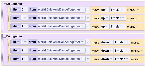 Add two more Do Togethersto your chickens Together method, one right below the other.