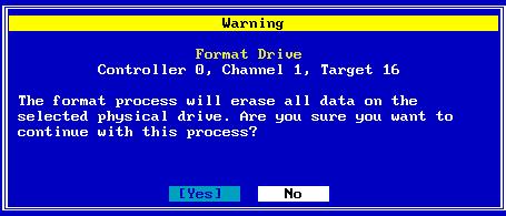 How Do I Format a Physical Drive? The Physical Drive Advanced Options menu is displayed (Figure 4-82). Figure 4-82. Physical Drive Advanced Options Menu Format Drive Format the Physical Drive.