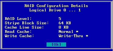 Drive Configuration Optional: If you want to see additional configuration details, use the arrow key to select the Details button, then press Enter.