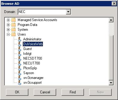 directory and select the Web Services