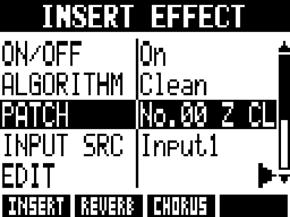 Uses of effects and patches Patches are selected and adjusted the same way for both insert and send-return effects.
