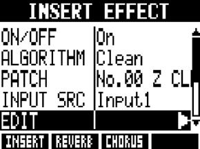 Patch editing (insert and send-return effects) Effects Patch editing (insert and send-return effects) You can create patches that combine effects together, change effect types in patches, or change