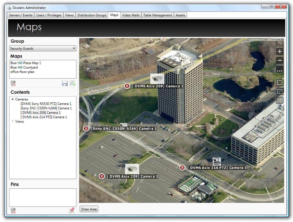 Figure 45 Sample Map with custom icons On-Net Surveillance Systems, Inc.