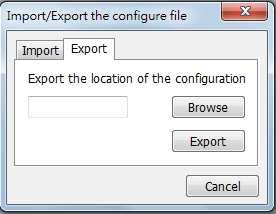 Click "Browse" to select the directory where the configuration file is located.