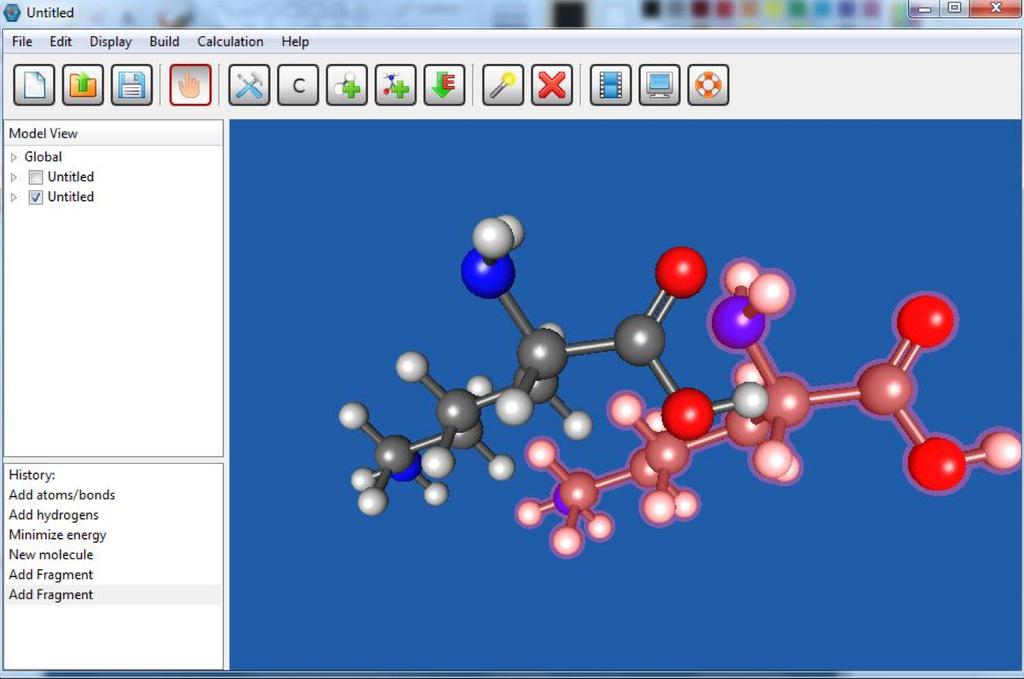 PreEbuild*molecules* Click the Add Fragment button again, choosing the same molecule.