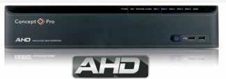 1 / 5 VXHAHD-16 16 Channel Analogue High Definition Recorder The VXHAHD is a multi-platform digital video recorder from Concept Pro, capable of recording AHD and HD-TVI cameras through coax cable up