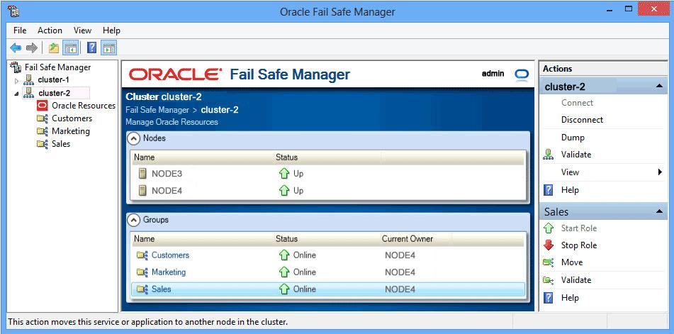 7 7Balancing the Workload Oracle Fail Safe Manager makes it easy to balance the workload across the nodes in the cluster using a process called planned failover.