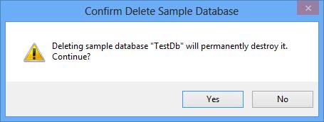 Authenticating Your Privileges to Delete the Database 10.