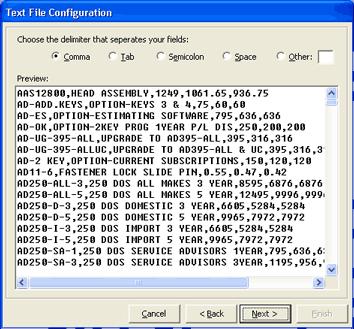 4. Click OK. The file appears in the Filename field. 5. Select the ptin buttn crrespnding t the type f file yu are imprting.