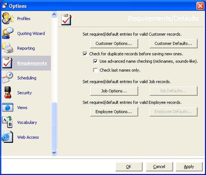 3. Select the nte type yu want t delete. 4. Click Delete. 5. Click OK. Defining Requirements Yu can cntrl which fields must be entered befre a recrd is created in ServiceCEO.